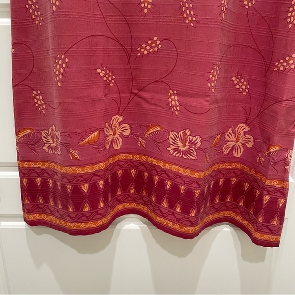 Tommy Bahama Red Print 100% Silk Sleeveless Mini Dress - Picture 4 of 6